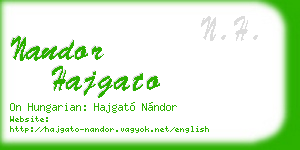 nandor hajgato business card