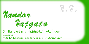 nandor hajgato business card